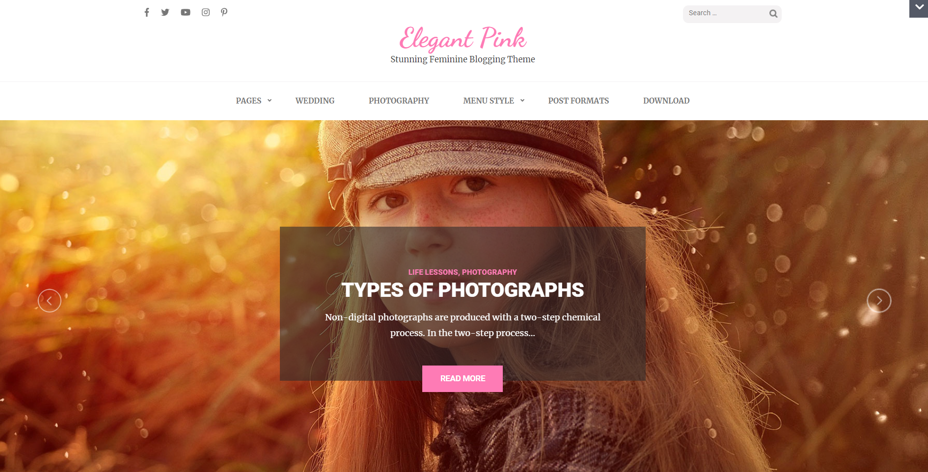 Elegant Pink - Fashion WordPress Theme