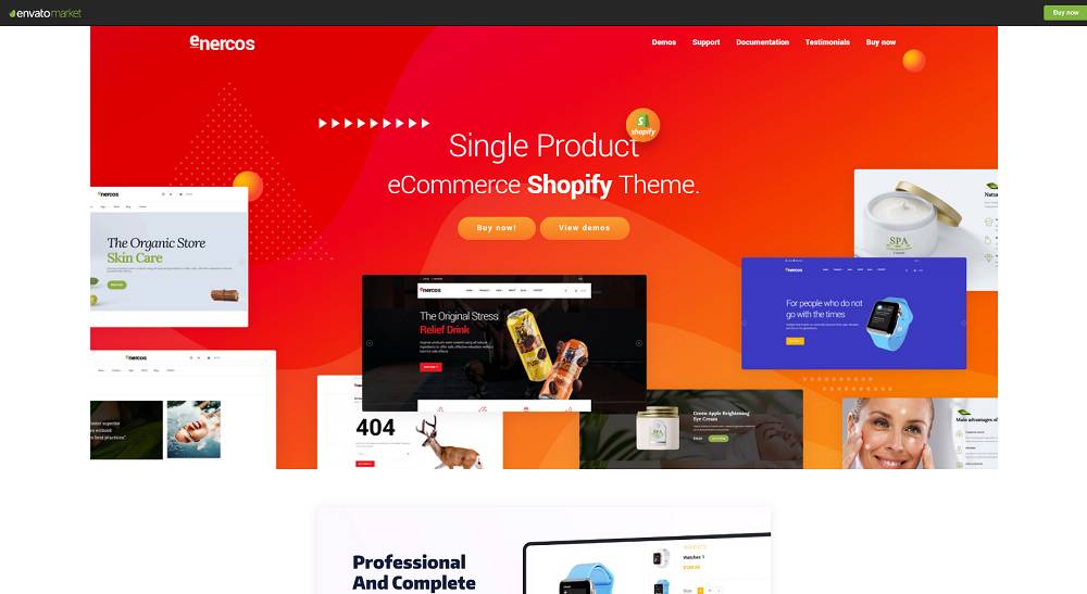 Enercos Single Product eCommerce Shopify Theme