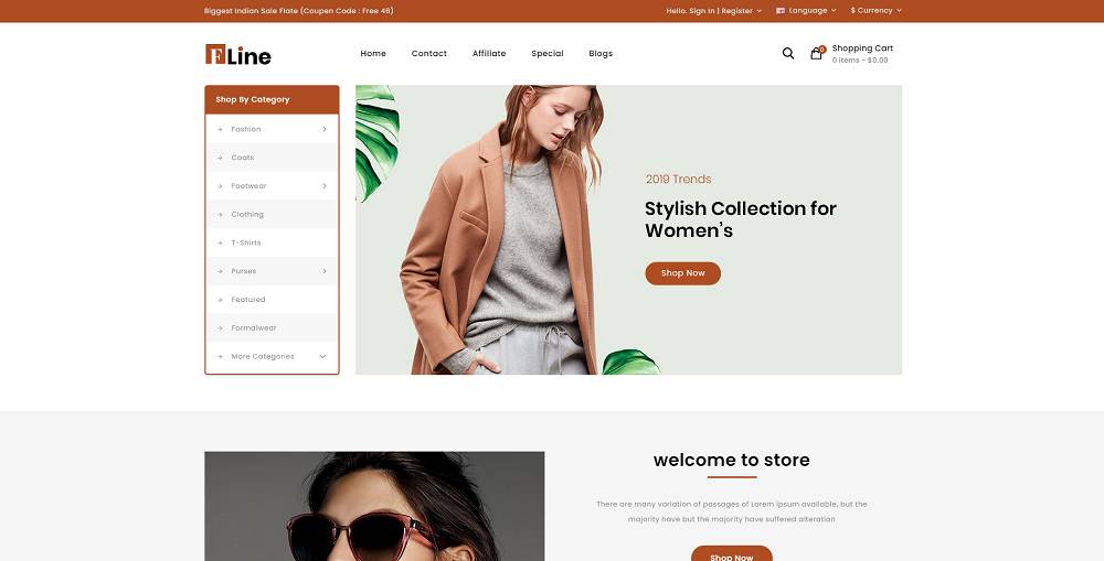 FLine – Fashion Store OpenCart Template