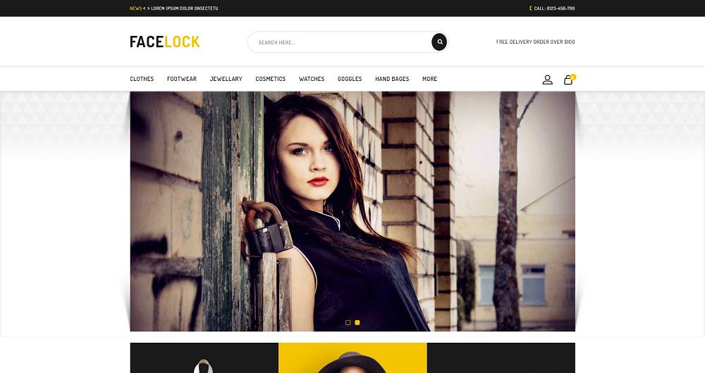 Face Lock Accessories Store Template