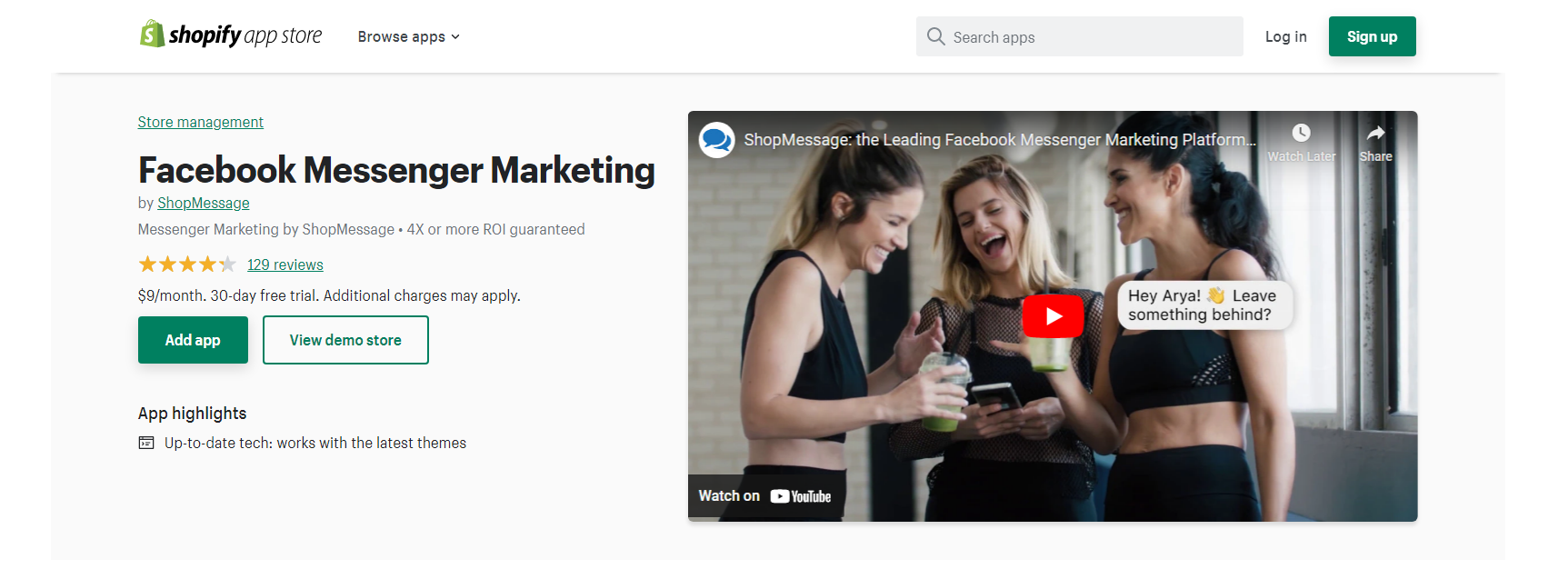 Facebook Messenger Marketing - Facebook Shopify app