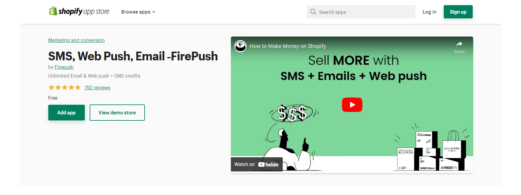Firepush - shopify sms marketing