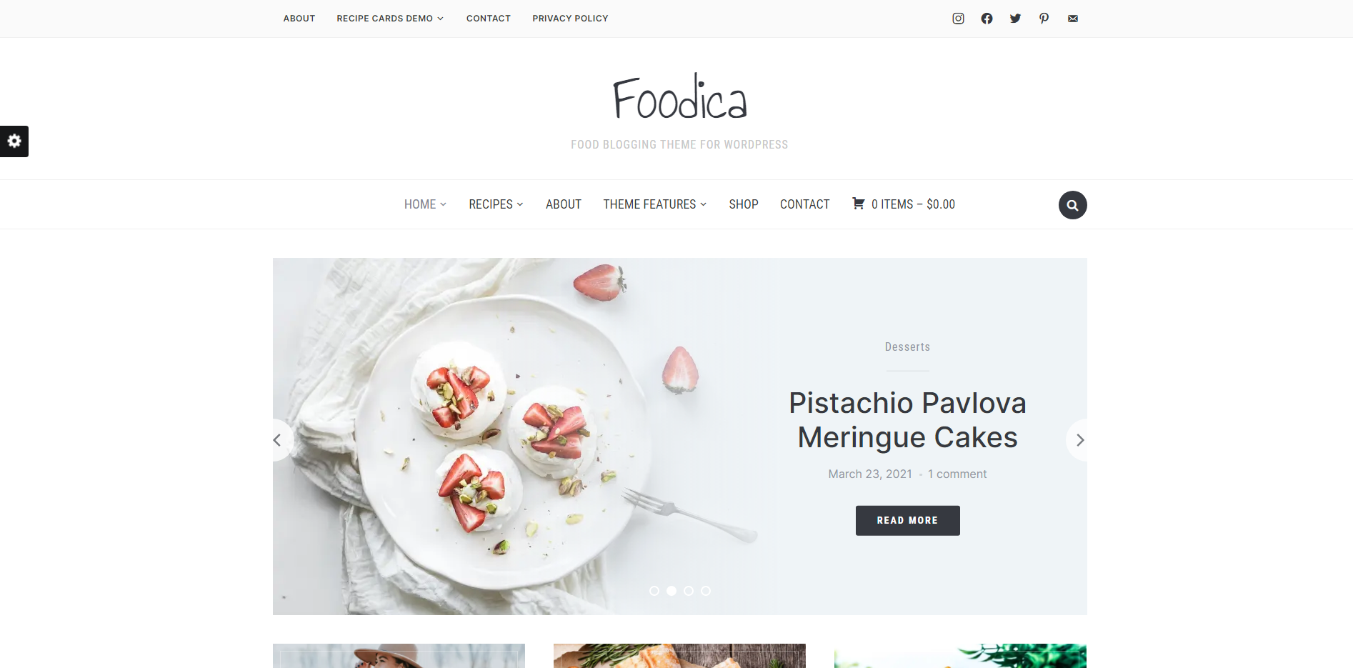Foodica - free WordPress blog themes