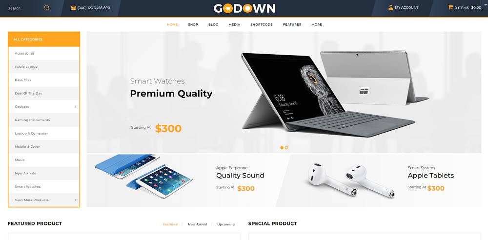 GoDown - Electronics WooCommerce Theme
