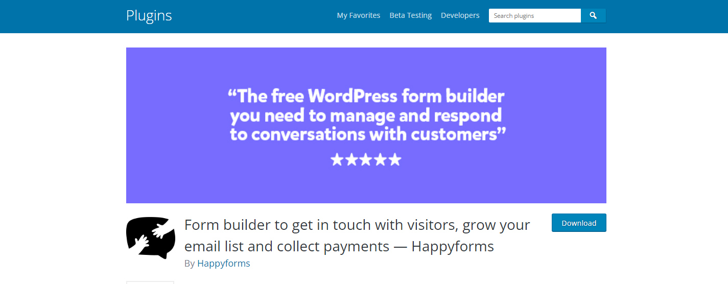 Happyforms - WordPress Form Builder Plugins