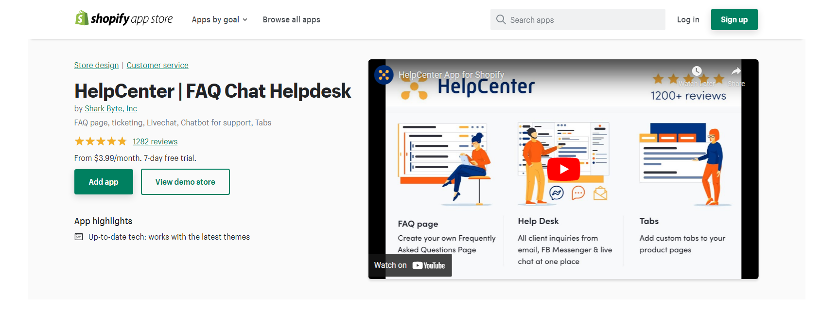 HelpCenter - Shopify Live Chat app