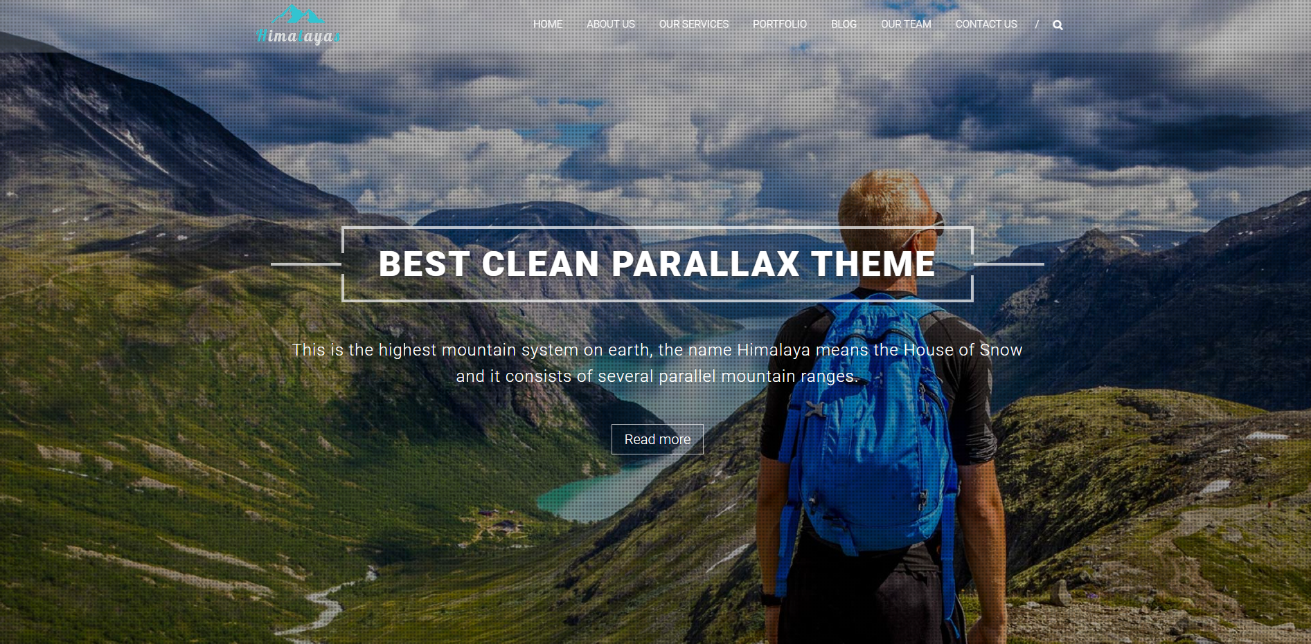 Himalayas - one page WordPress themes