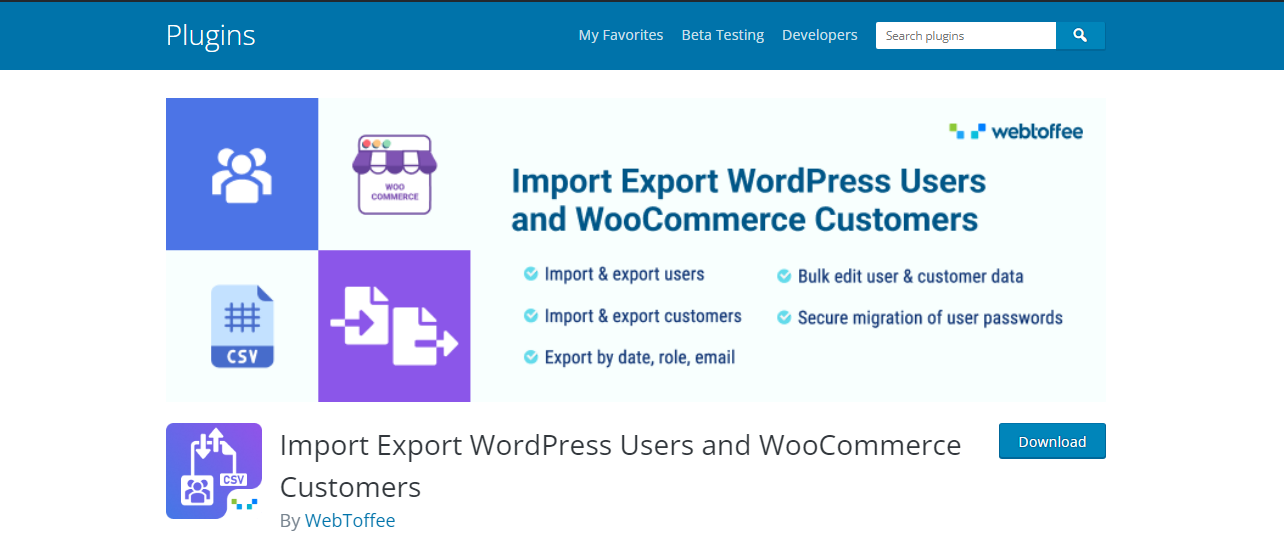 Import Export WordPress Users - WordPress import export plugins