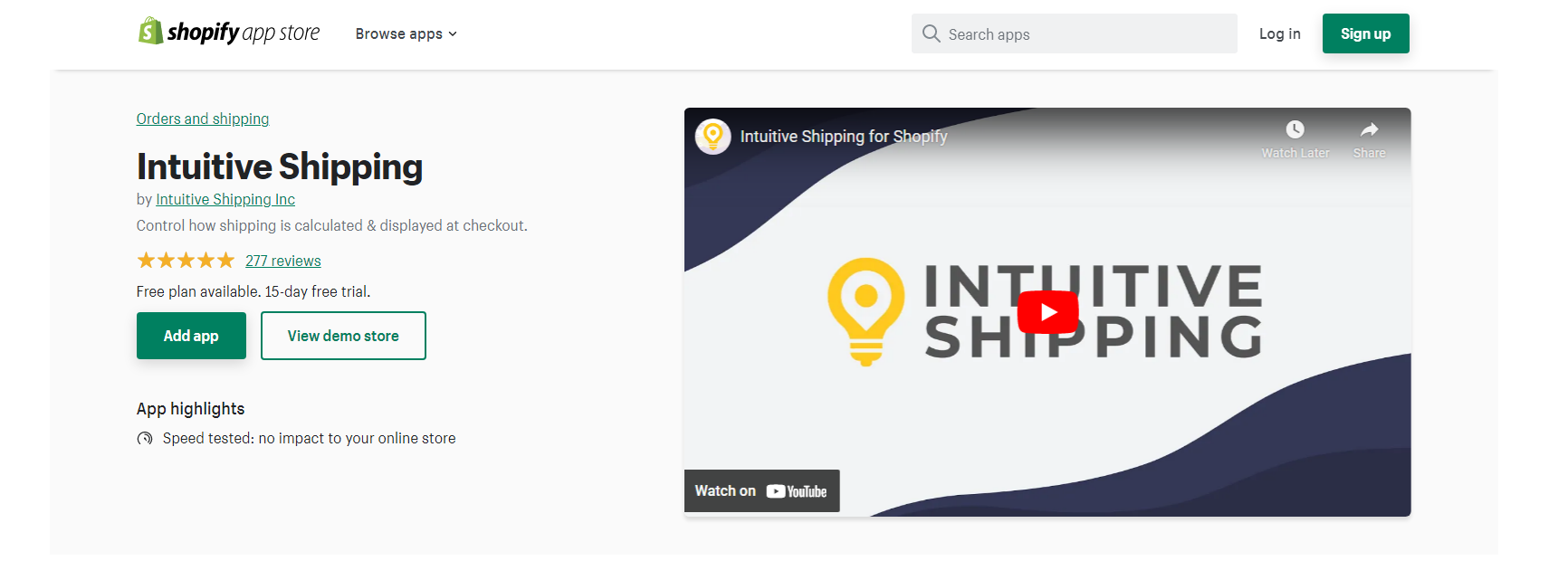 Intuitive Shipping - Shopify shipping apps
