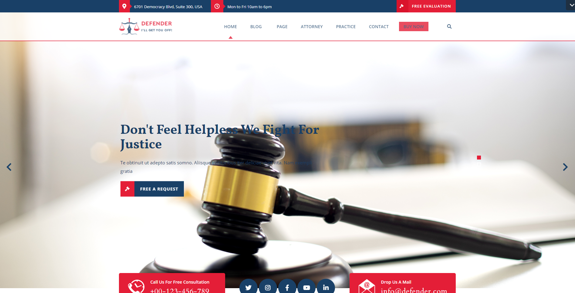 Law Firm - best free lawyer wordpress themes