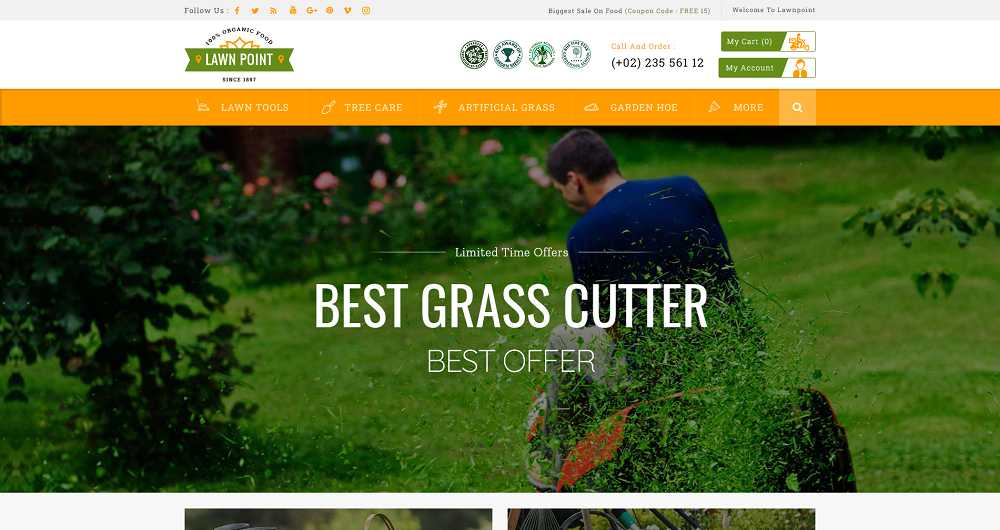 Lawn Point - Responsive Prestashop 1.7 Theme