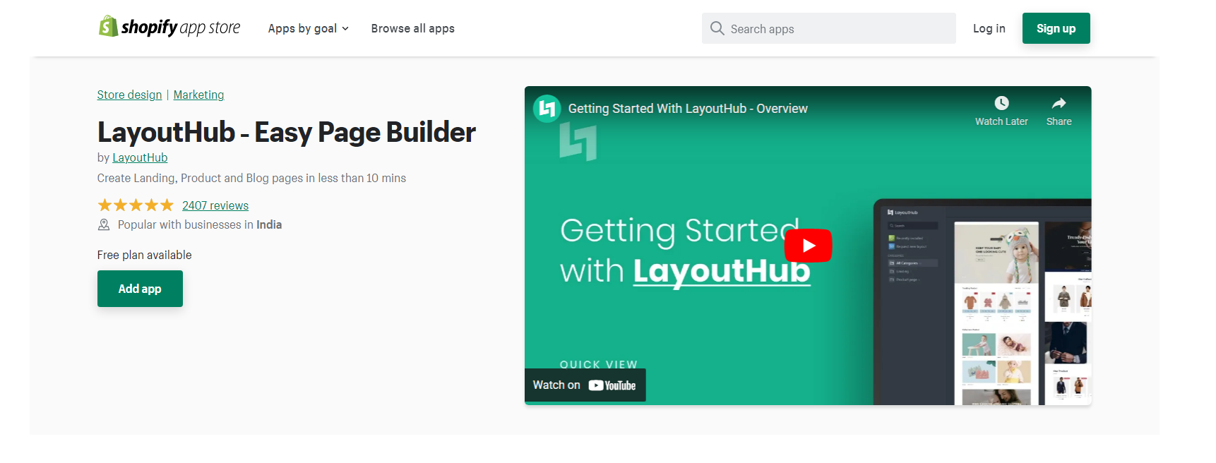 LayoutHub - Shopify page builder