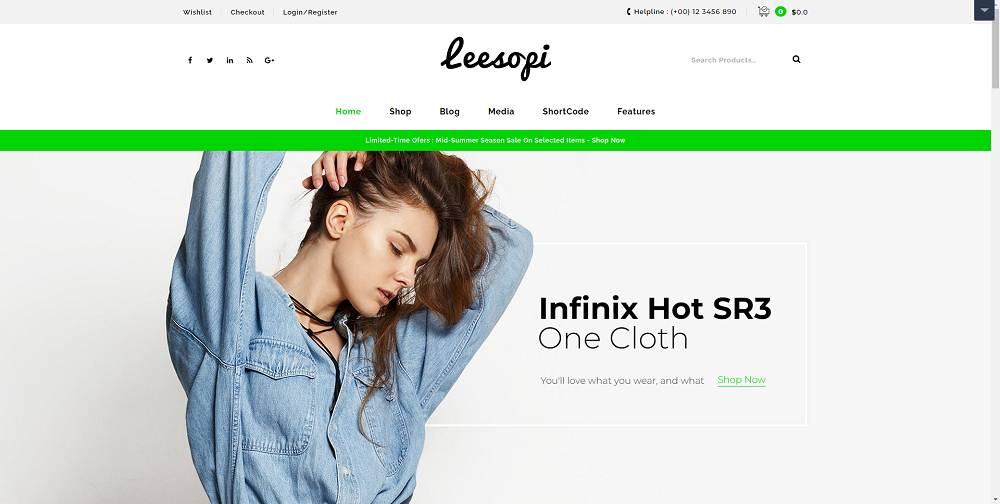 Leesopi - Fashion Multipurpose WooCommerce Theme