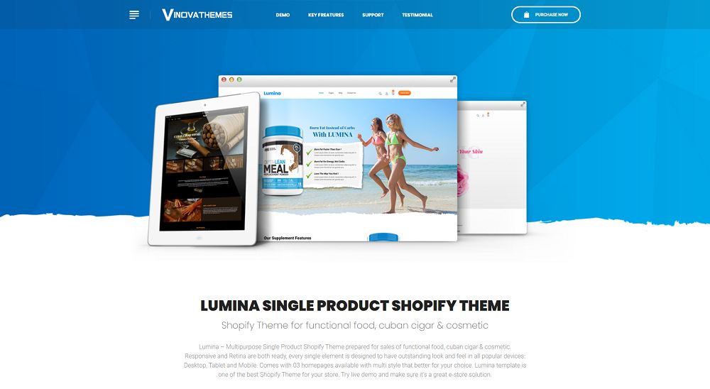 Lumina Single Product Line Shopify Theme