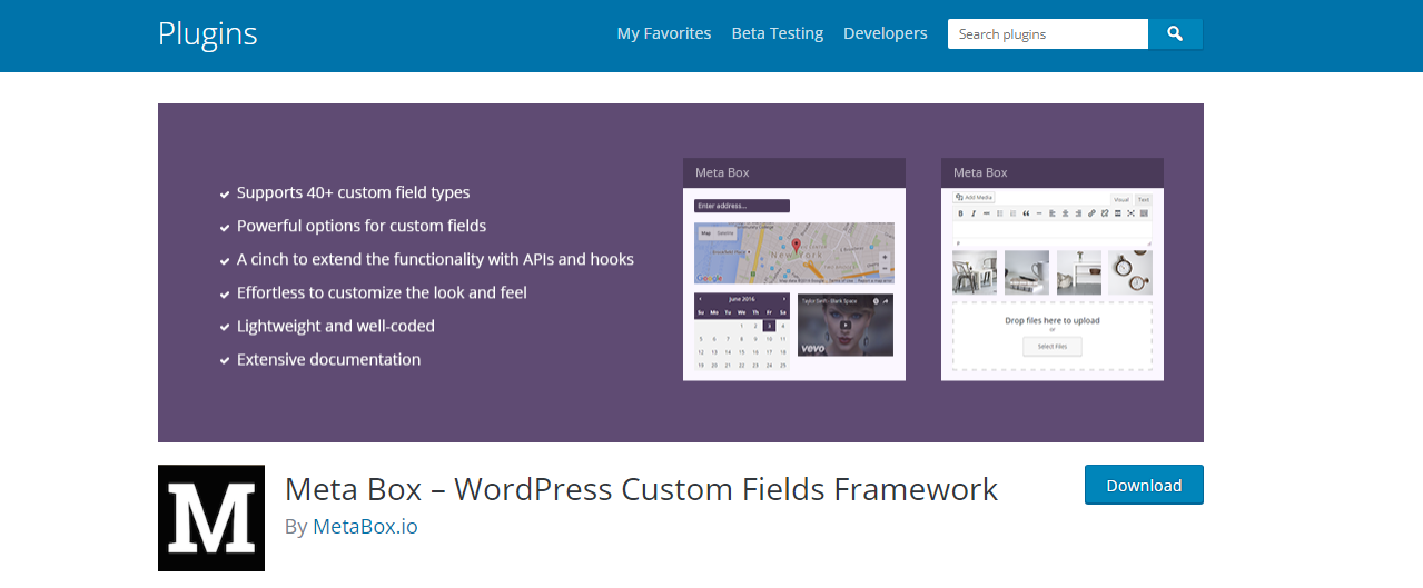 Meta Box - WordPress custom fields plugin