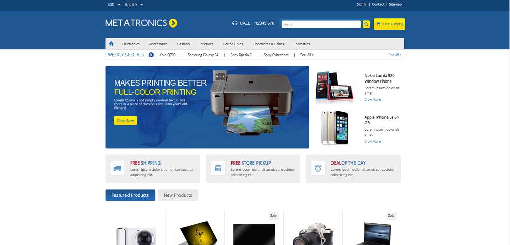 Meta Tronics - Prestashop Responsive Theme