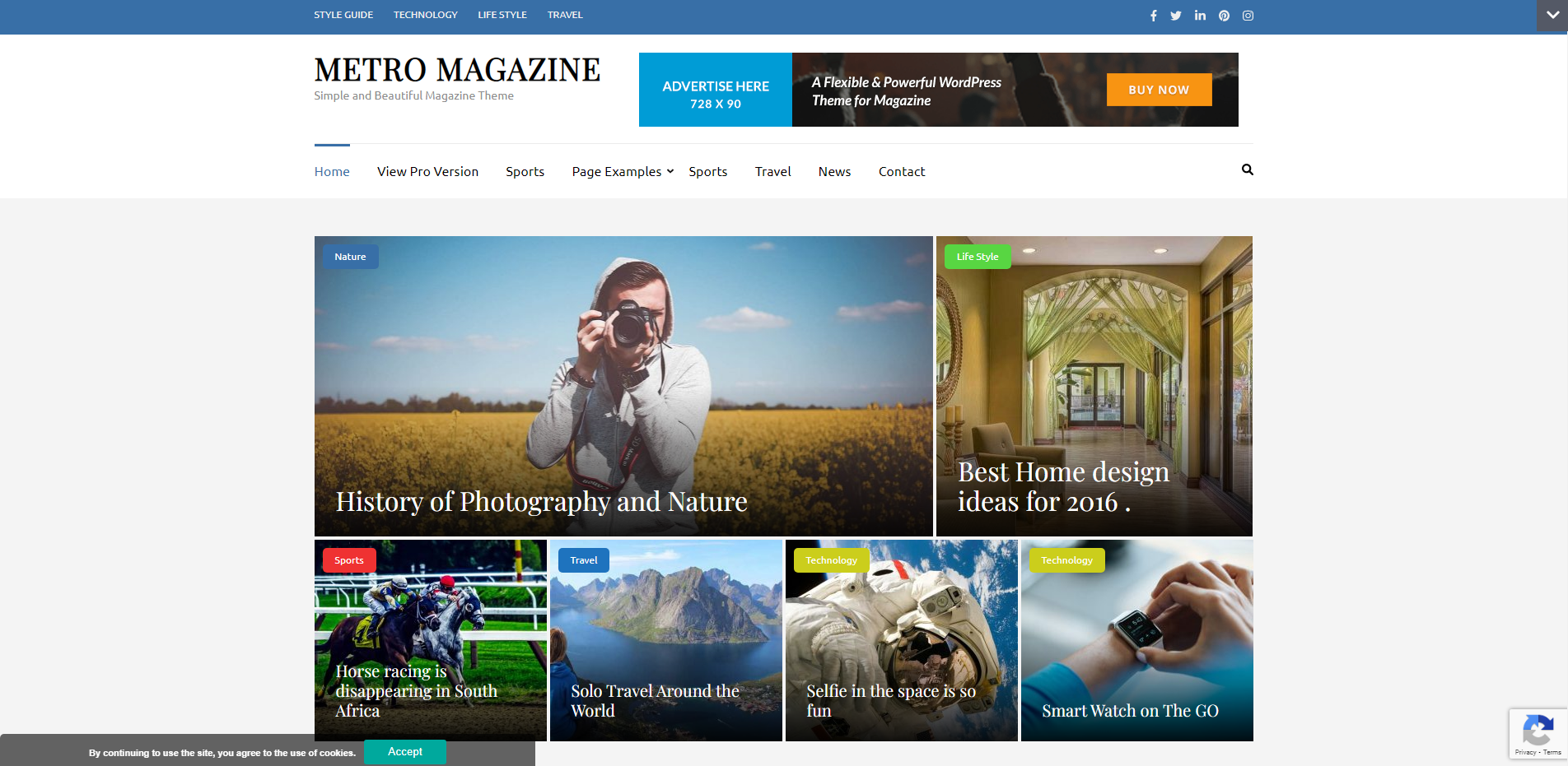 Metro Magazine - free WordPress blog themes