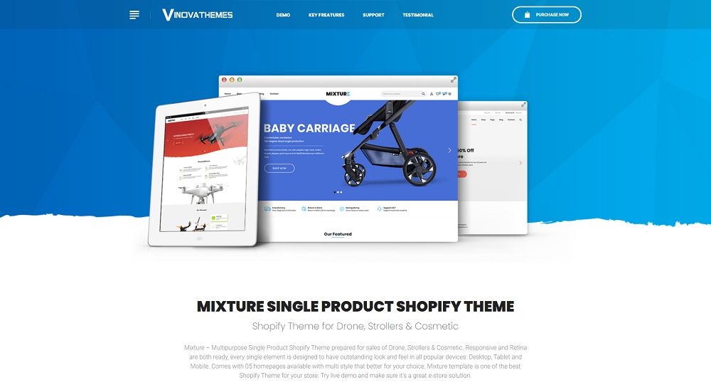 Mixture Single Product Shopify Theme