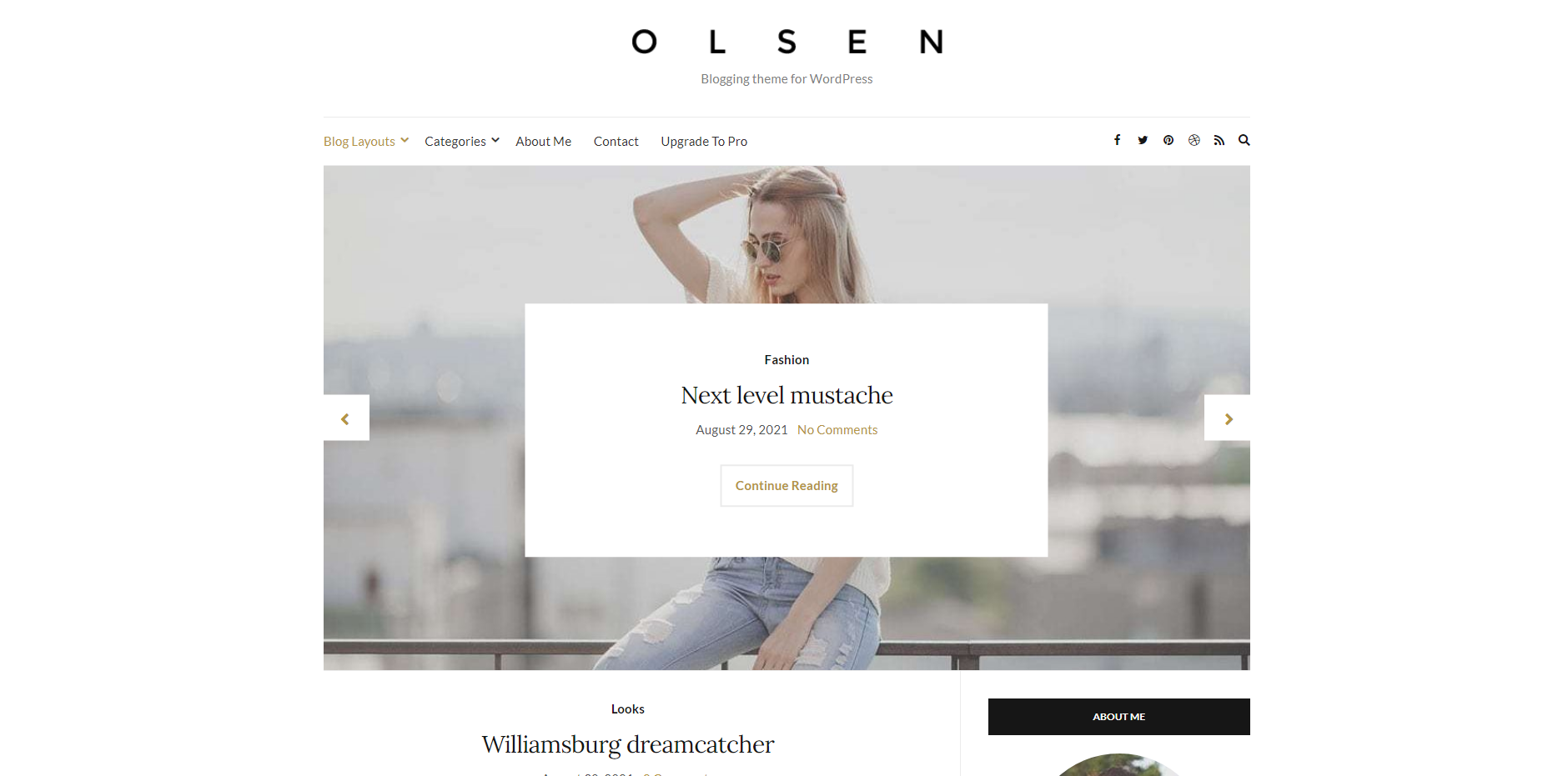 Olsen light - feminine WordPress themes