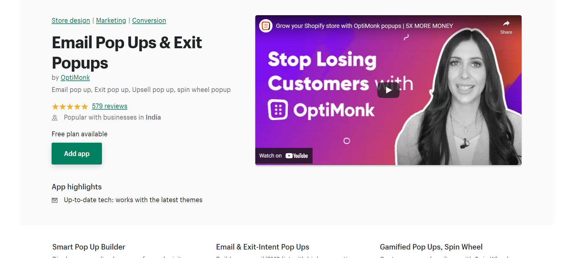OptiMonk - Email Pop-ups & Exit Intent