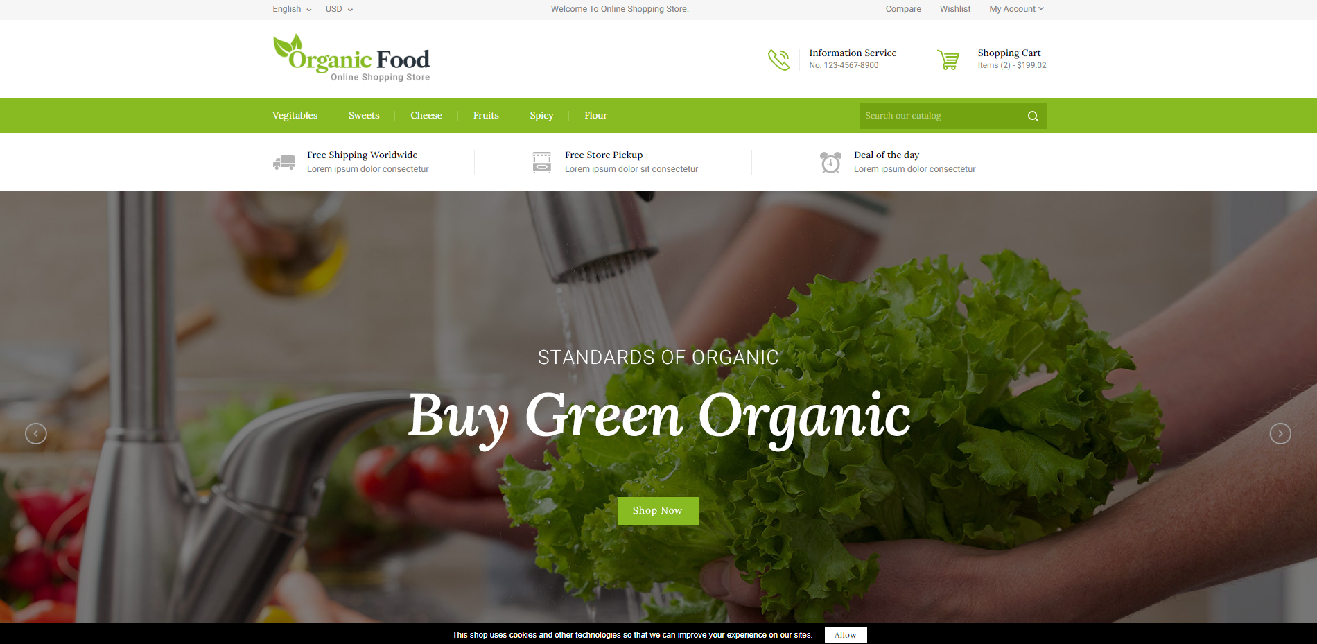 Organic Food - Food Restaurant Prestashop Themes