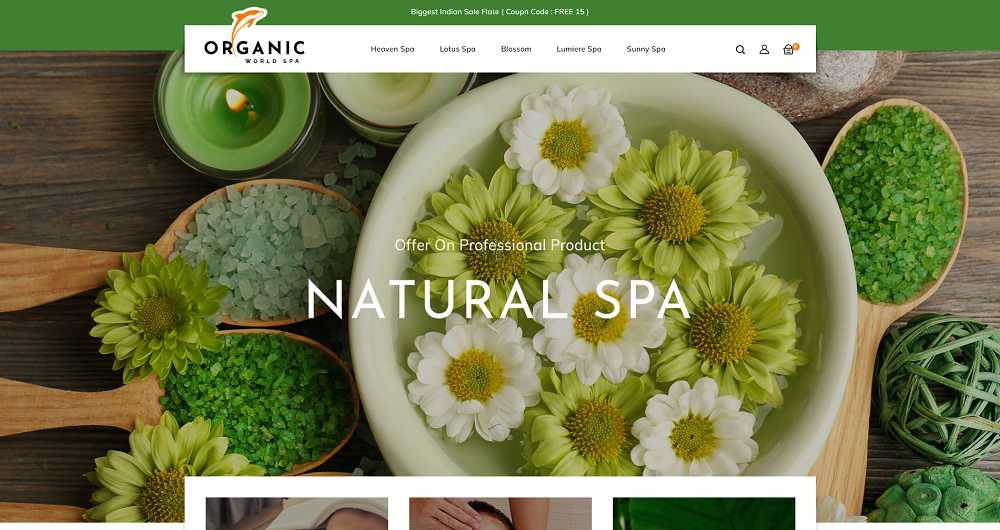 Organic World Spa & Beauty Store Template