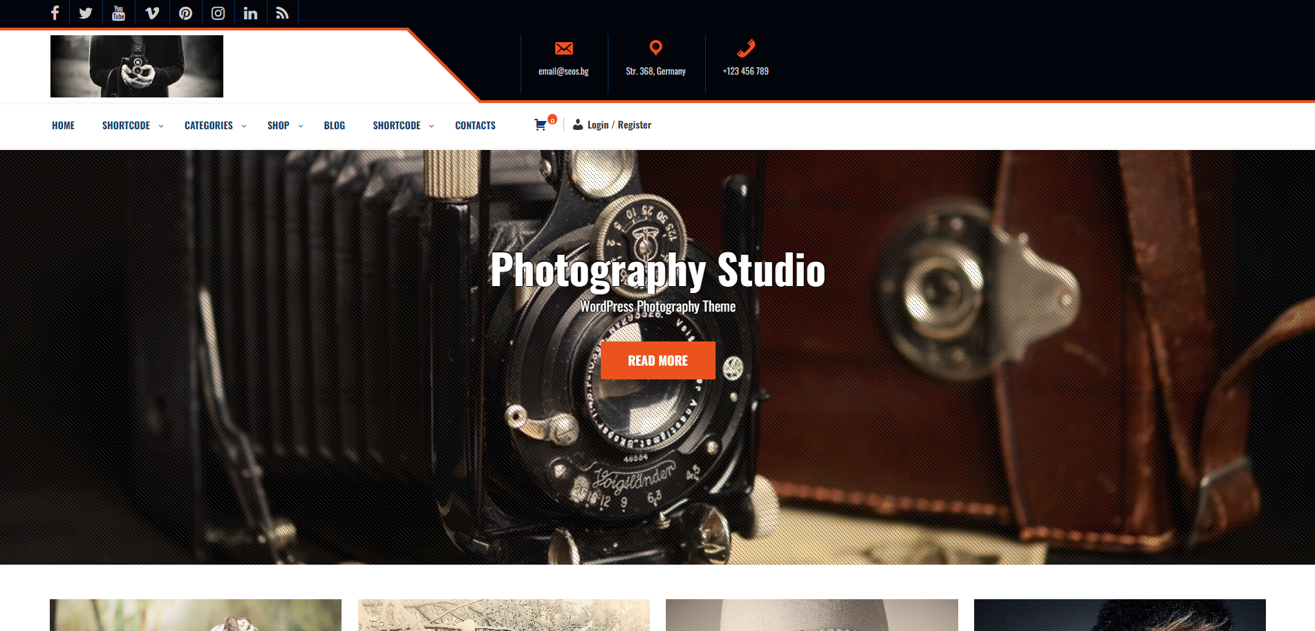 Photography Studio - Photography WordPress Themes