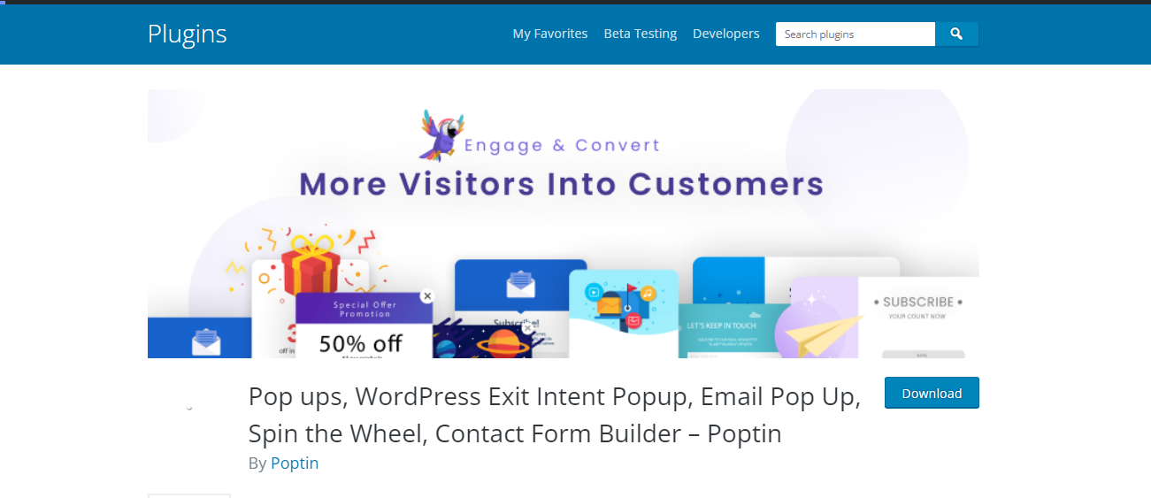 Poptin - WordPress popup plugins