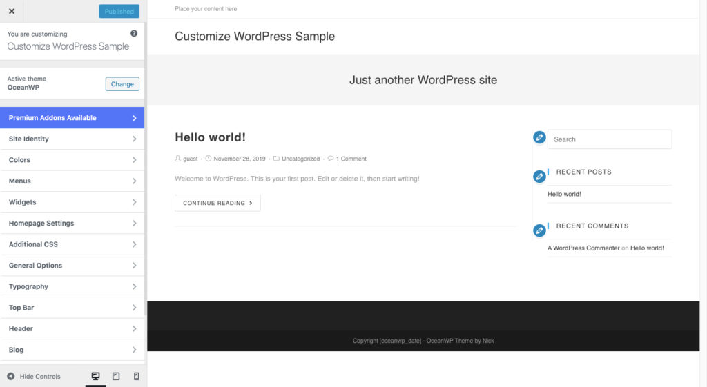 Premium Themes WordPress-Customization