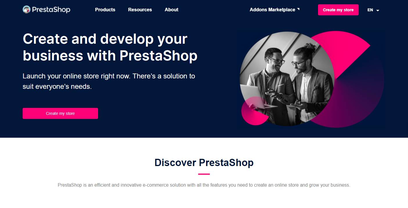 PrestaShop HomePage PrestaShop vs WooCommerce