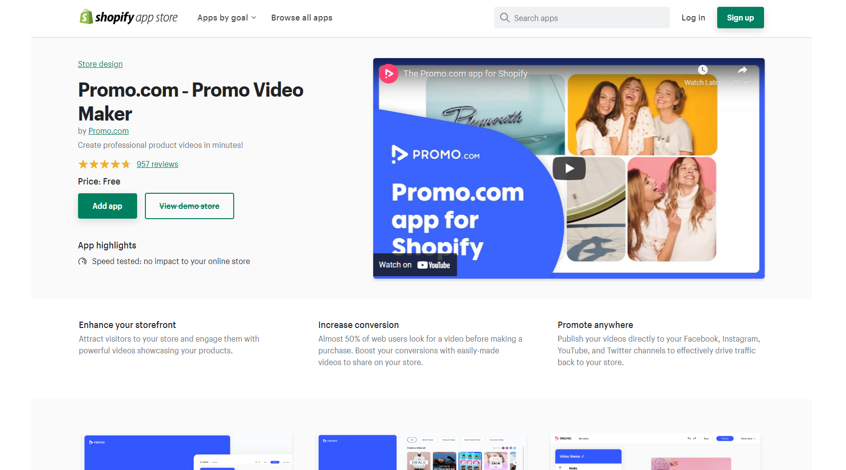 Free Shopify App - Promo.com-Promo Video Maker