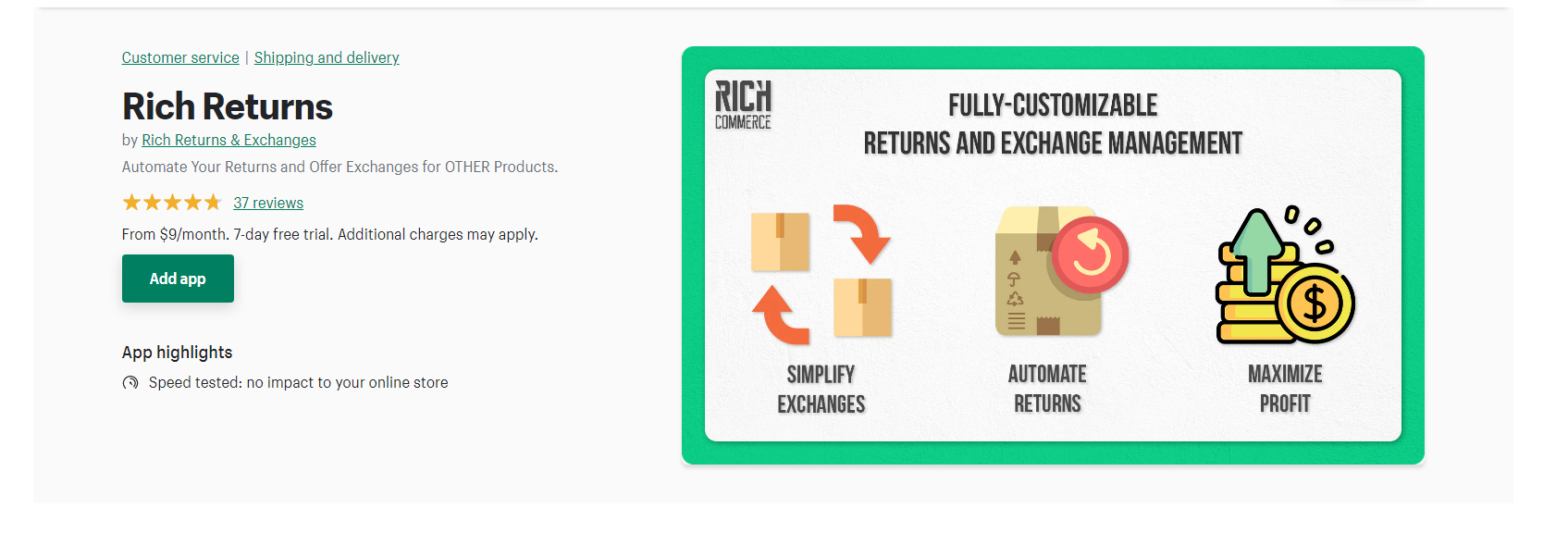 Rich Returns - Shopify Returns Apps