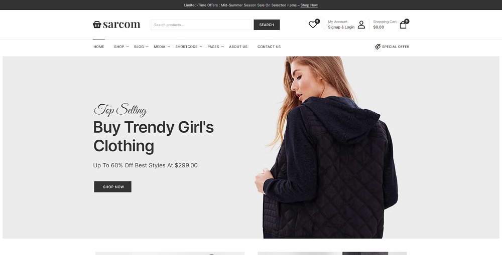 Sarcom - Fashion WooCommerce Theme