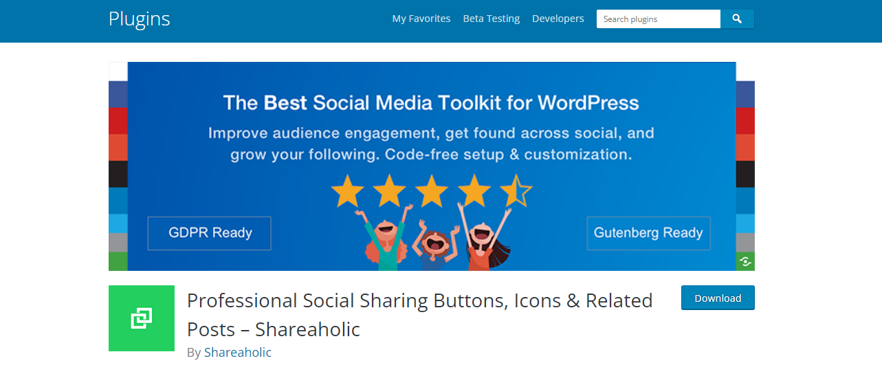 WordPress social media share plugins