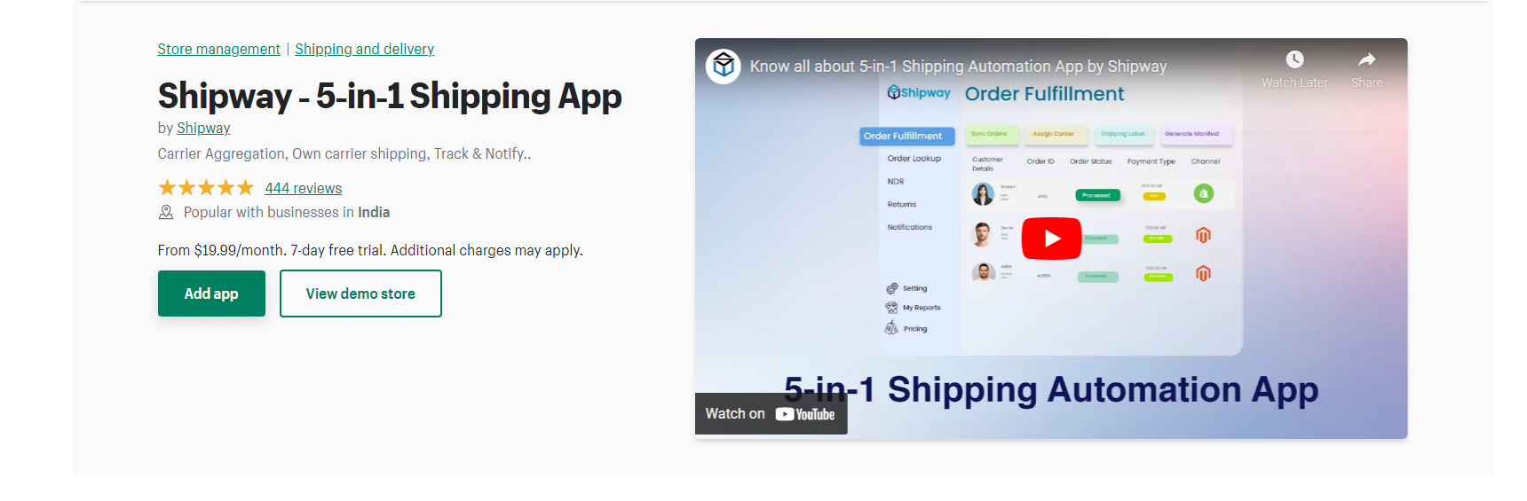 Shipway - shopify invoice app