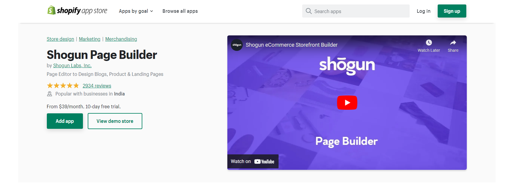 Shogun Page Builder - Shopify page builder