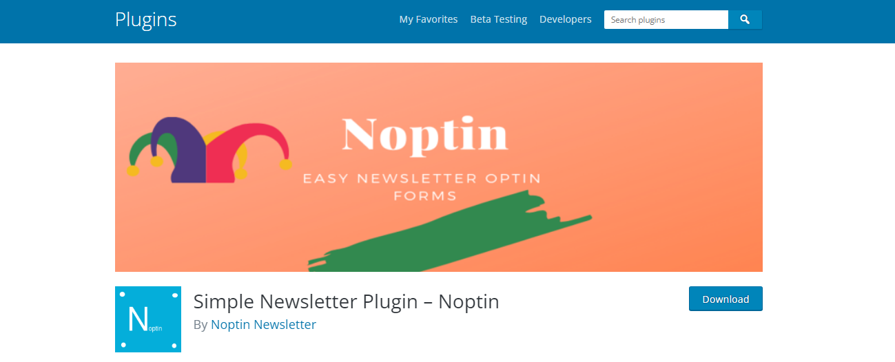 Noptin Newsletter - wordpress newsletter plugins