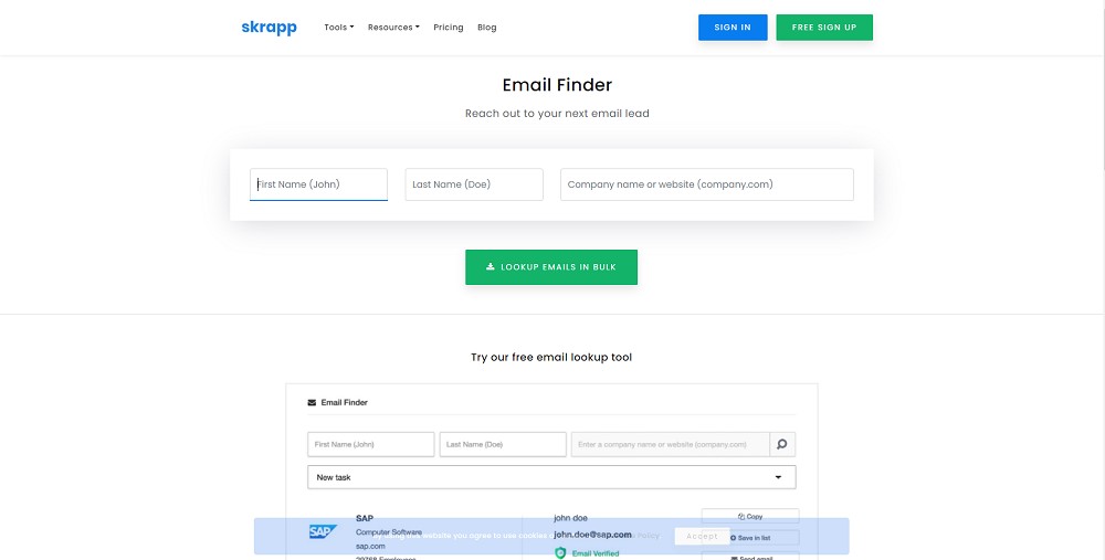 Skrapp - Email Finder Tool