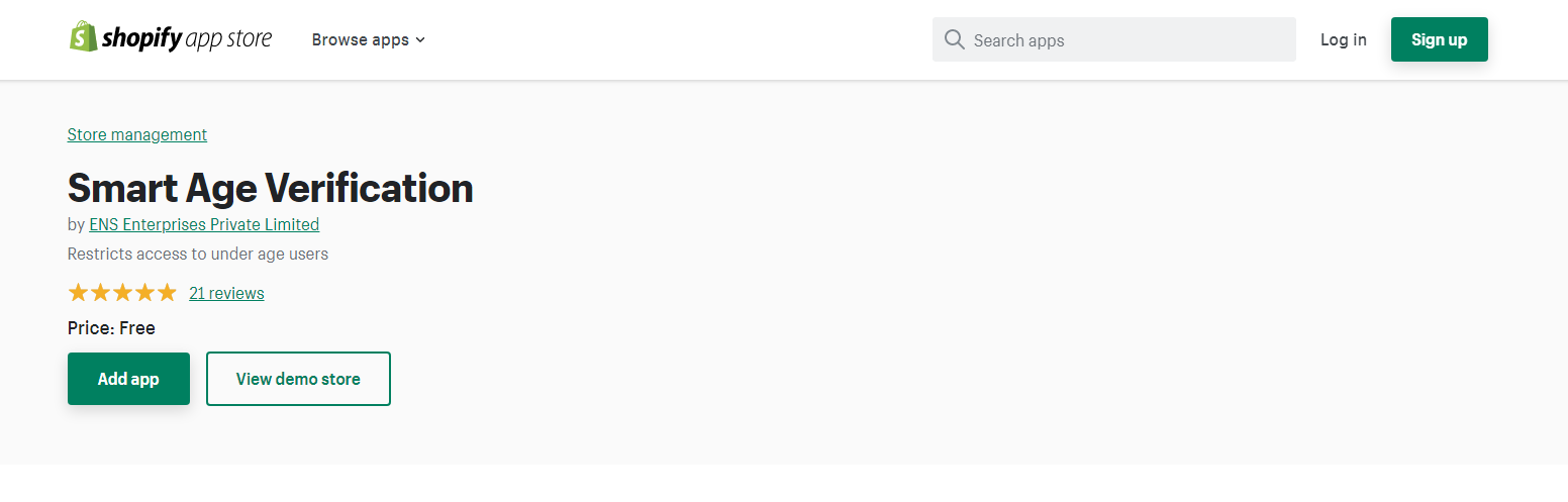 Smart Age Verification - Shopify age verification