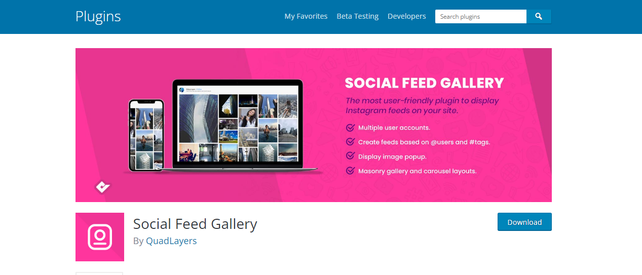 Social Feed Gallery - WordPress Instagram Feed Plugins