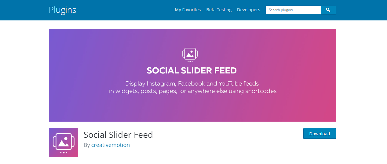 Social Slider Feed - WordPress Instagram Feed Plugins