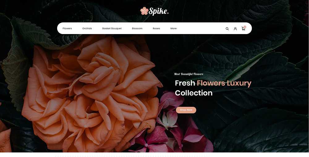 Spike – Fresh Flowers Store OpenCart Template