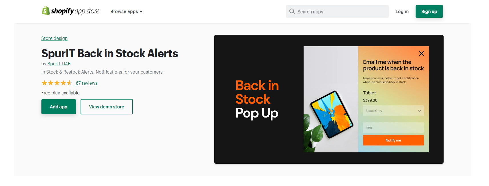 SpurlIT Back in Stock Alerts - Shopify Back in Stock Apps