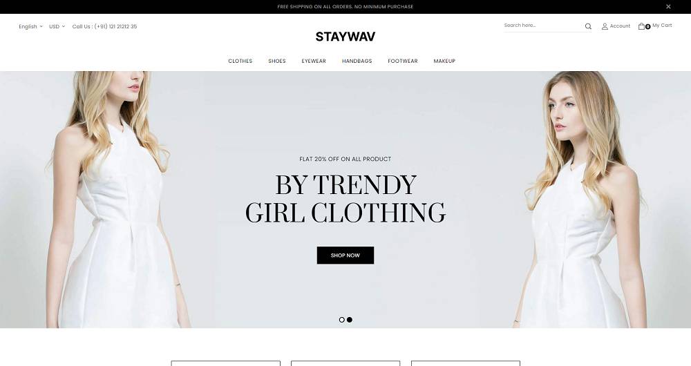 Staywav Fashion Stores PrestaShop Template