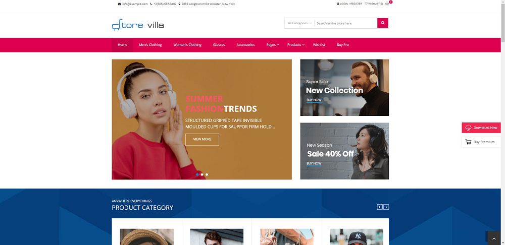 Storevilla - free WooCommerce Themes