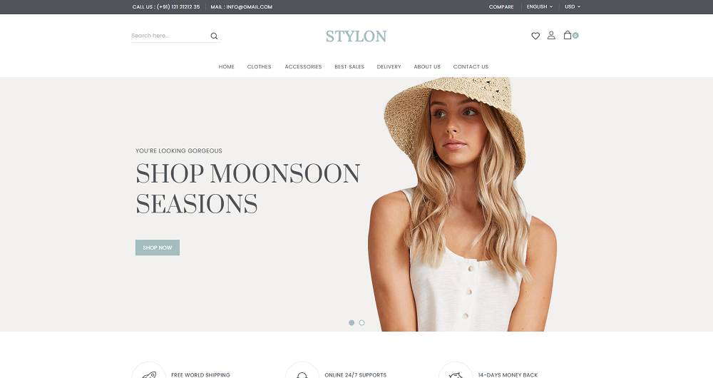 Stylon Fashion and Shoes Store Prestashop Theme