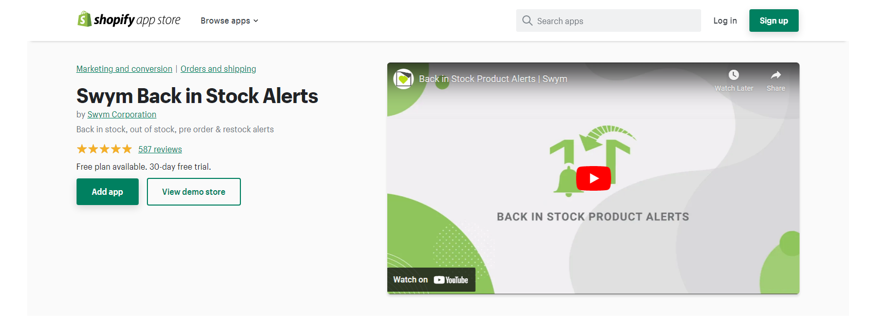 Swym Back in Stock Alerts - Shopify Back in Stock Apps