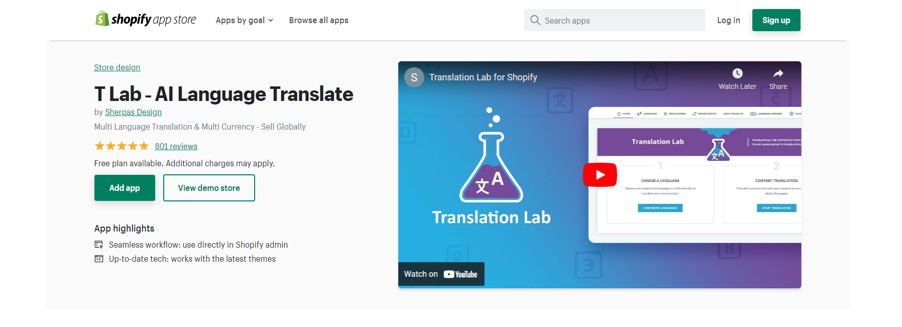 T Lab - shopify translation apps