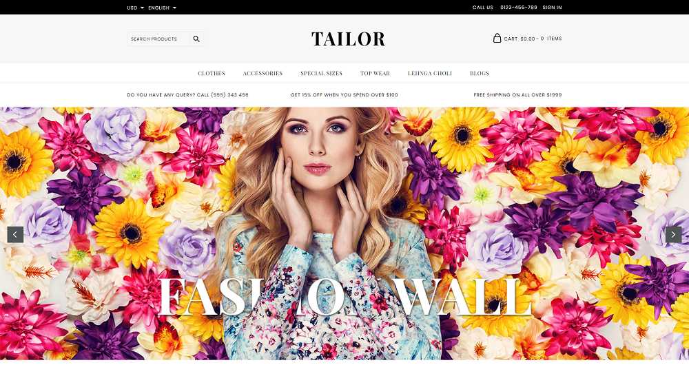 Tailor Fashion Store PrestaShop Template