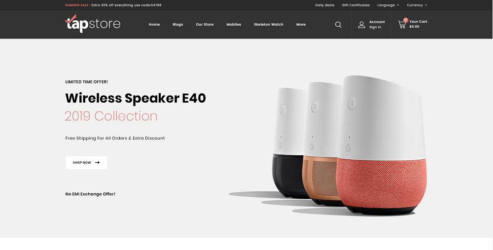 Tapstore – Electronic Store OpenCart Template